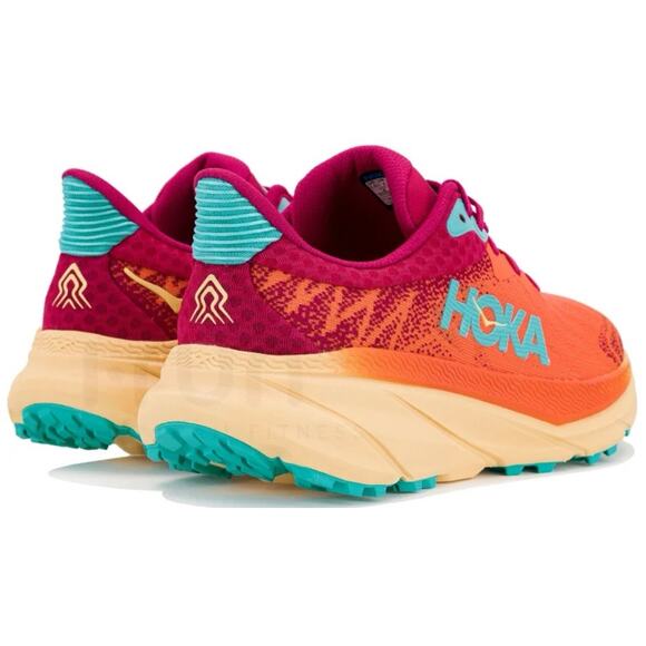 HOKA ONE ONE Challenger ATR 7 Men Sz 7 Trail Running Shoes Orange/Yellow Sneaker